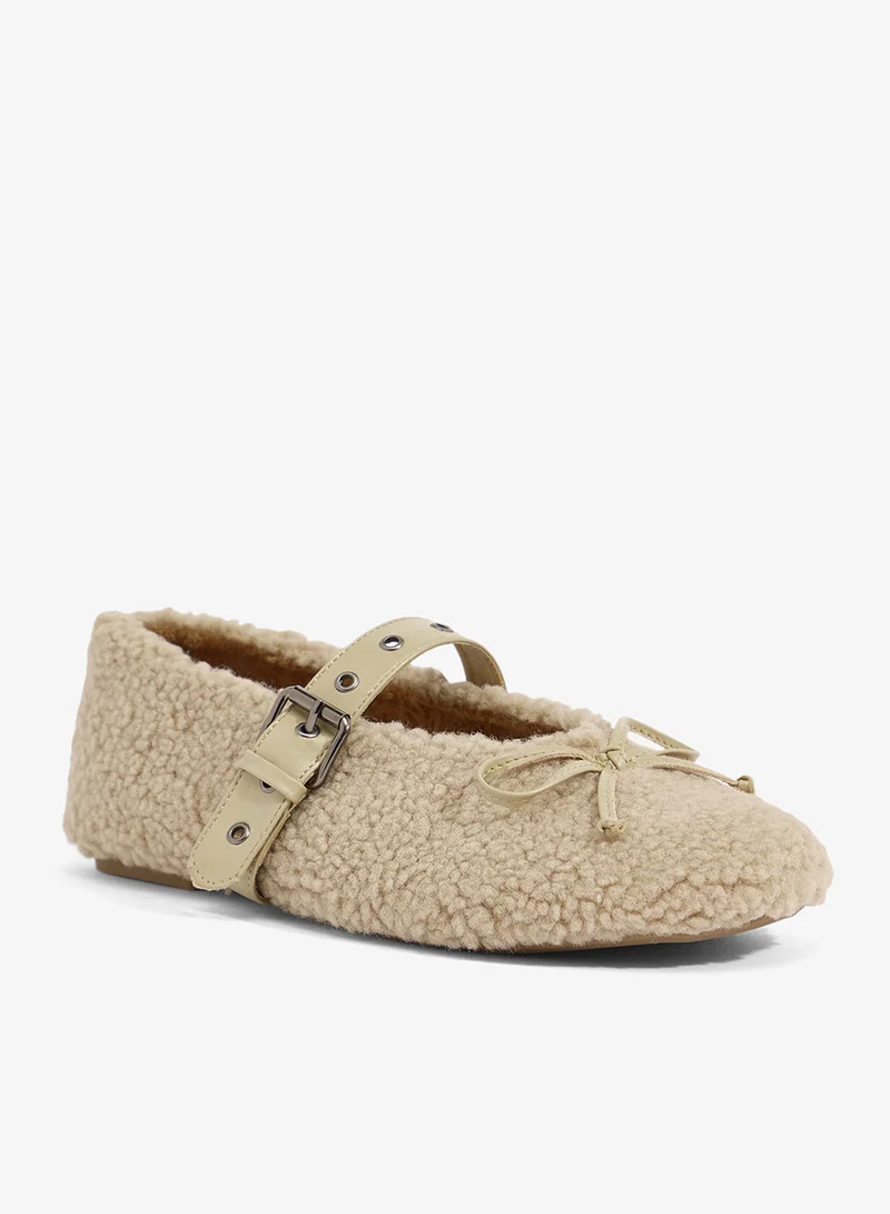 Ginger Cozy Fur Ballet Bedroom Slippers